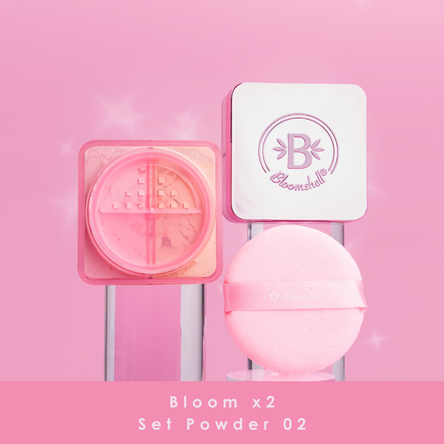 Bloom x 2 set powder - 02 peach / pink (polvo suelto)