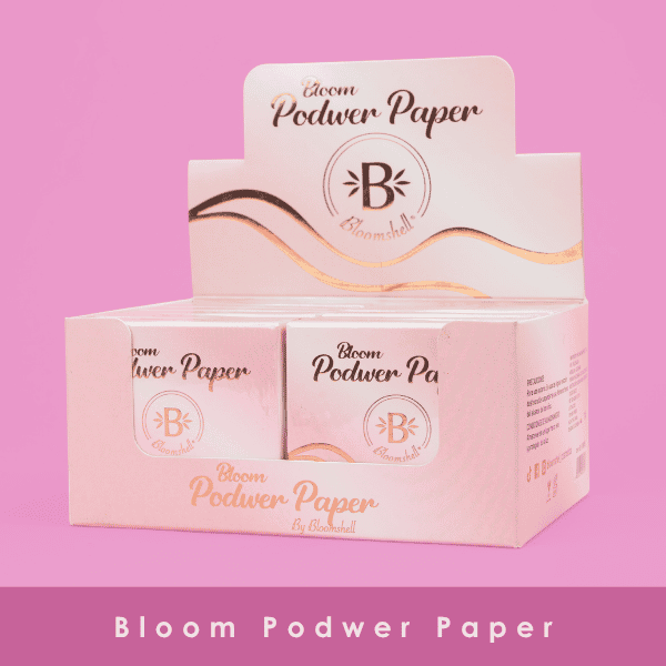 Bloom powder paper white/papel absorbente