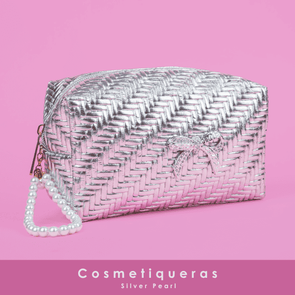 Cosmetiquera silver pearl
