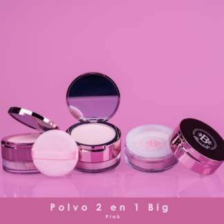 Polvo suelto translucent 2 en 1 grande(pink)