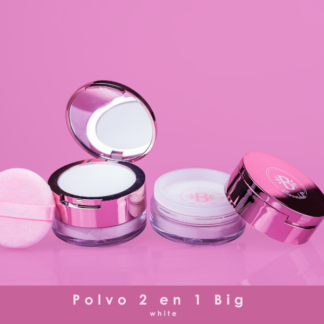 Polvo suelto translucent 2 en 1 grande(white)