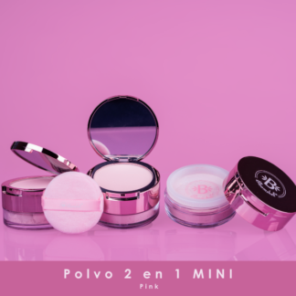 Polvo suelto translucent 2 en 1 mini(pink)