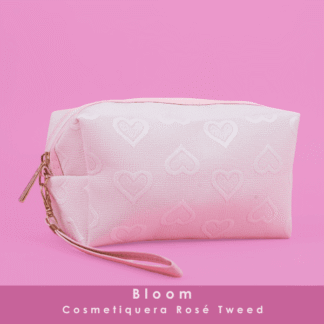 Bloom cosmetiquera rosÉ tweed