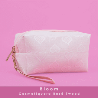 Bloom cosmetiquera rosÉ tweed